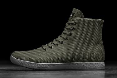 Nobull Superfabric High-Top Army Women's Trainers Grey | Australia (ME7285)